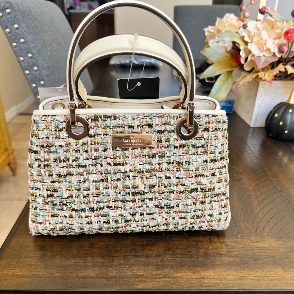 Kate Spade Carey Tinsel Tweed Small Sullivan Satchel, Multi NWT